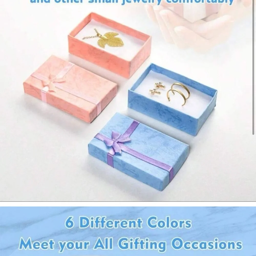 12 Multi-Color Jewelry Gift Boxes - Assorted Colors